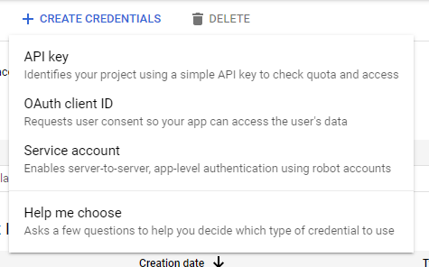 Create OAuth ClientID
